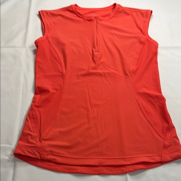 Athleta Orange Sleeveless Muscle Tee Relaxed Fit - Picture 1 of 5